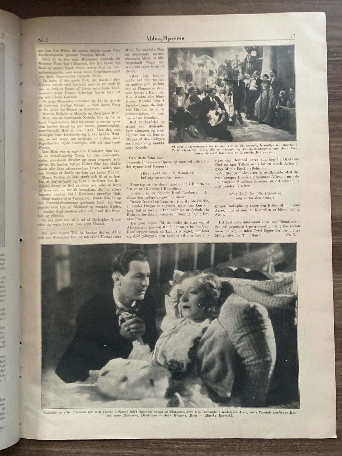 Zauber der Boheme Jan Kiepura Martha Eggerth Danish Magazine 1938 Ude og Hjemme