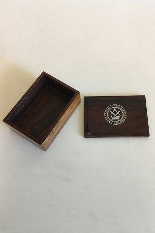 Klitgaard Rose wood Box with silver inlay in the lid