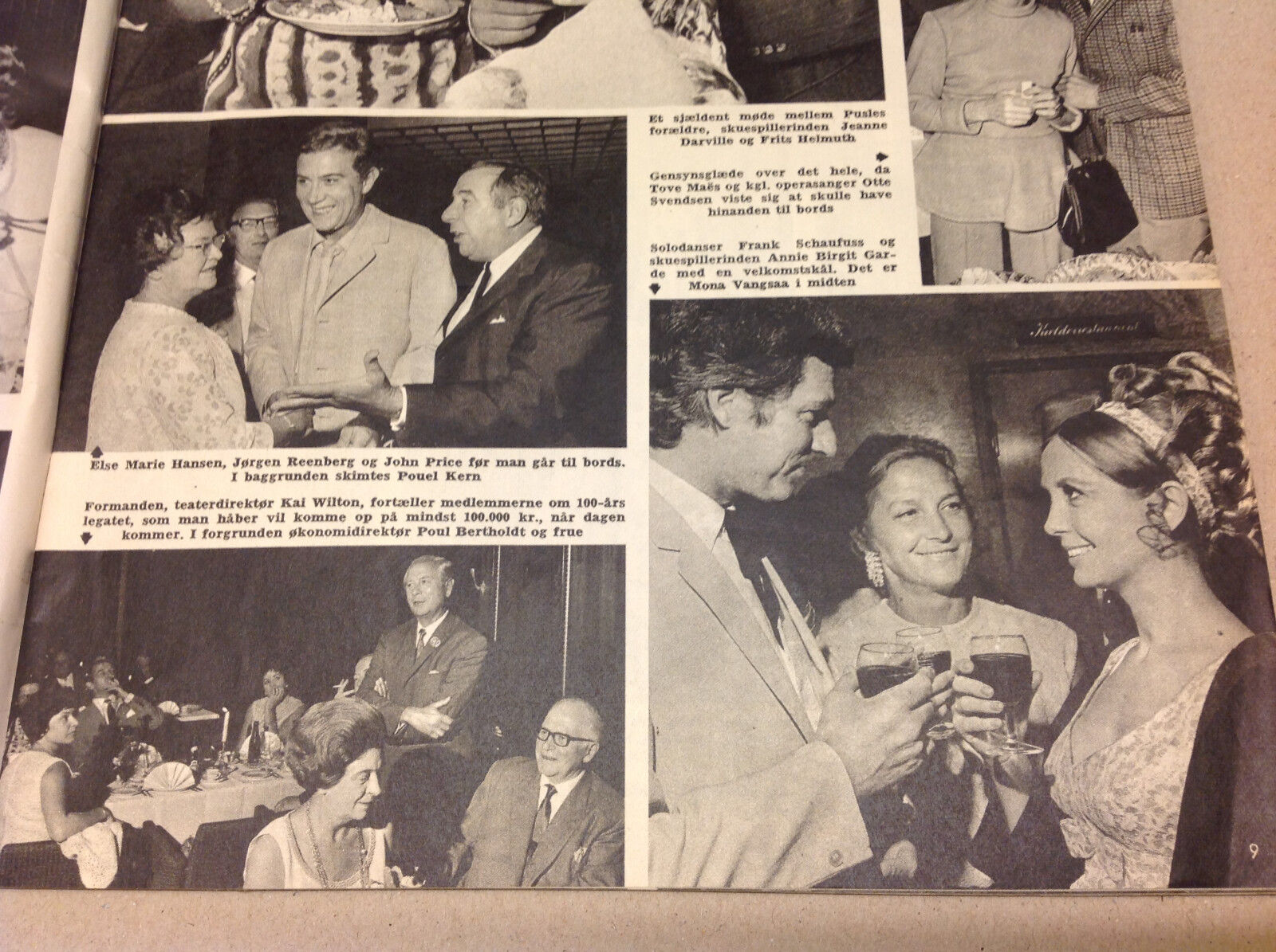 FRITS HELMUTH JEANNE DARVILLE ETC BIG PARTY IN COPENHAGEN  Danish Magazine 1969