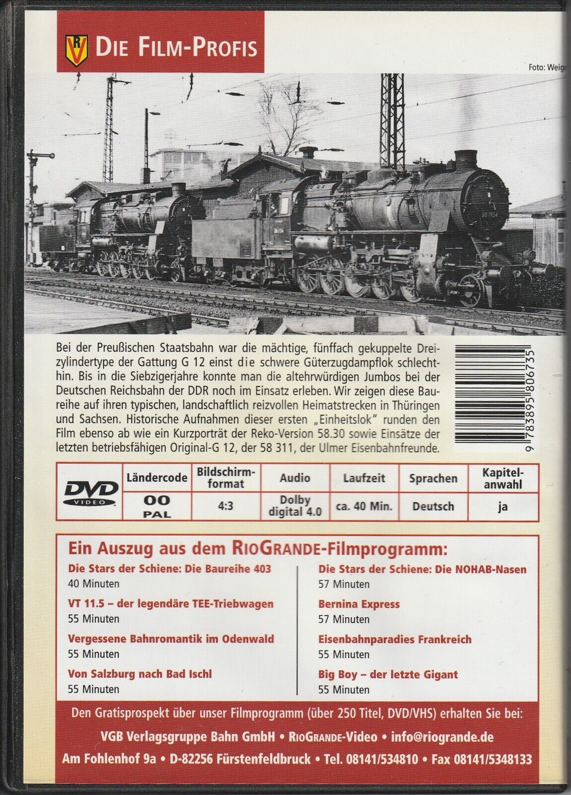 The Stars of Rail 13: The Series 58 | Steam Locomotive Riogrande DVD