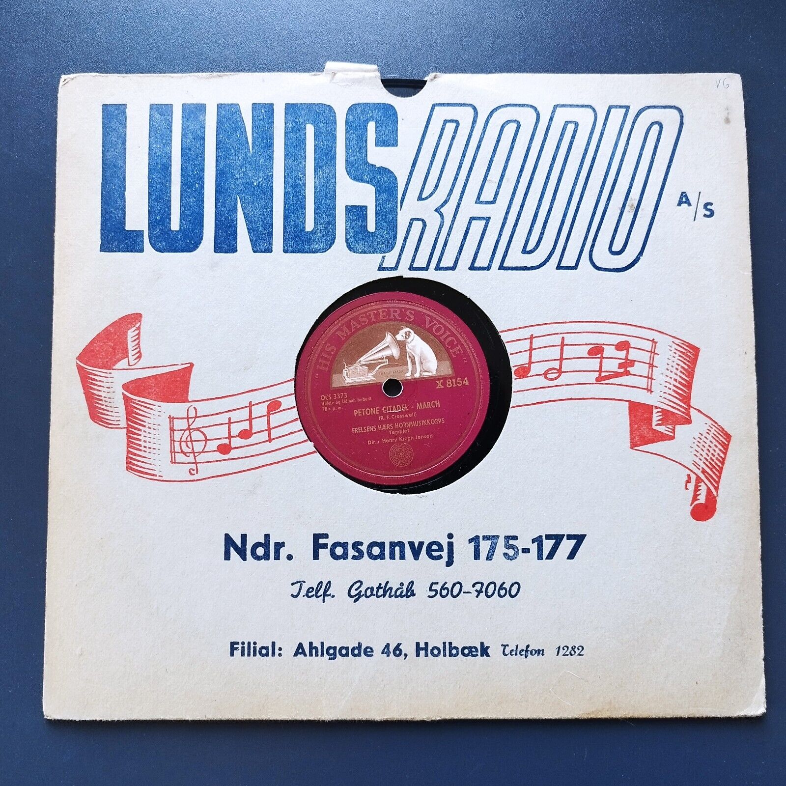 78 RPM  shellacSalvation Army Denmark Frelsens HærPetone CitadelMarch