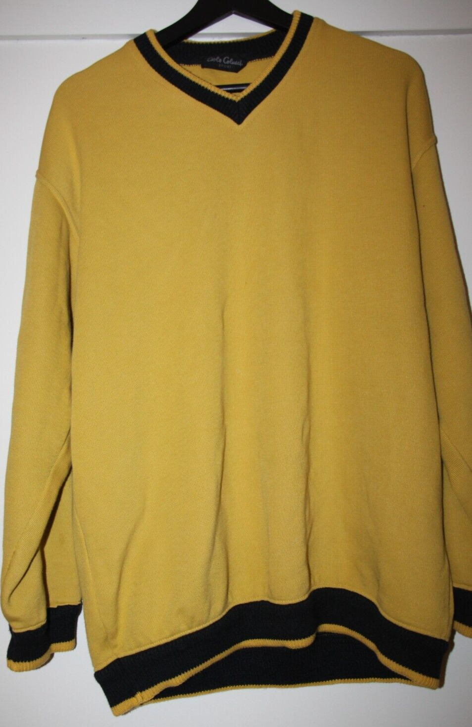 Vintage Carlo Colucci Sport Knitwear Oversized Sweater Size L V-Neck