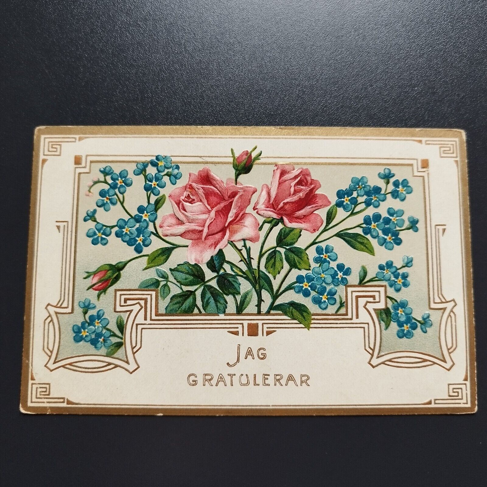 Sweden Lovely old greeting card from 1915 