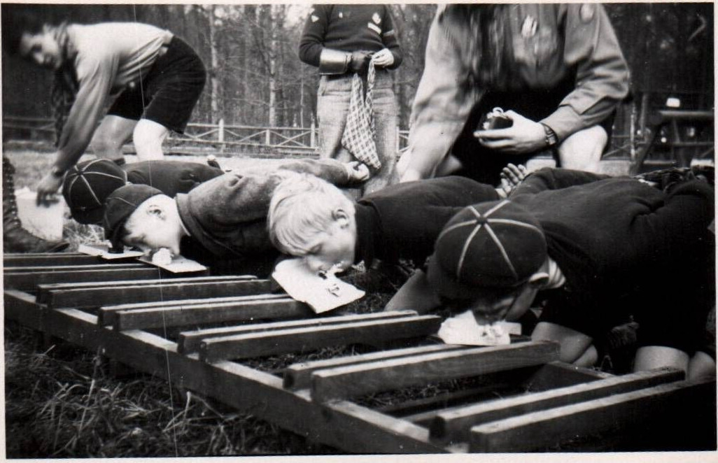 WWII Photo Daily Life Boy Scouts Copenhagen Denmark Small Size 9x6cm World War 2