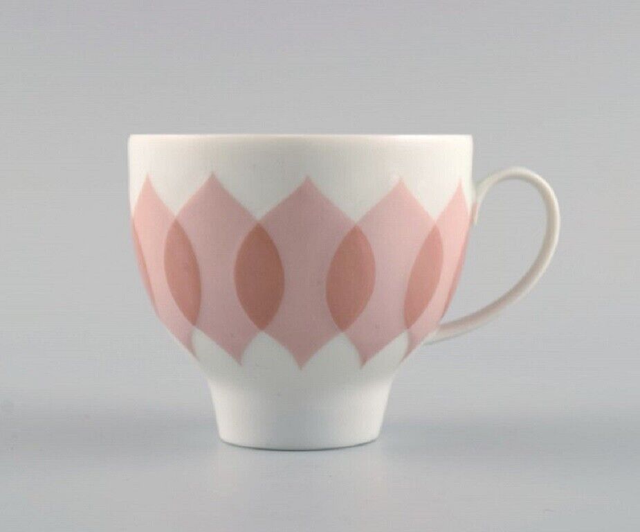 Bjørn Wiinblad for Rosenthal Lotus porcelain service 9 coffee cups and saucers