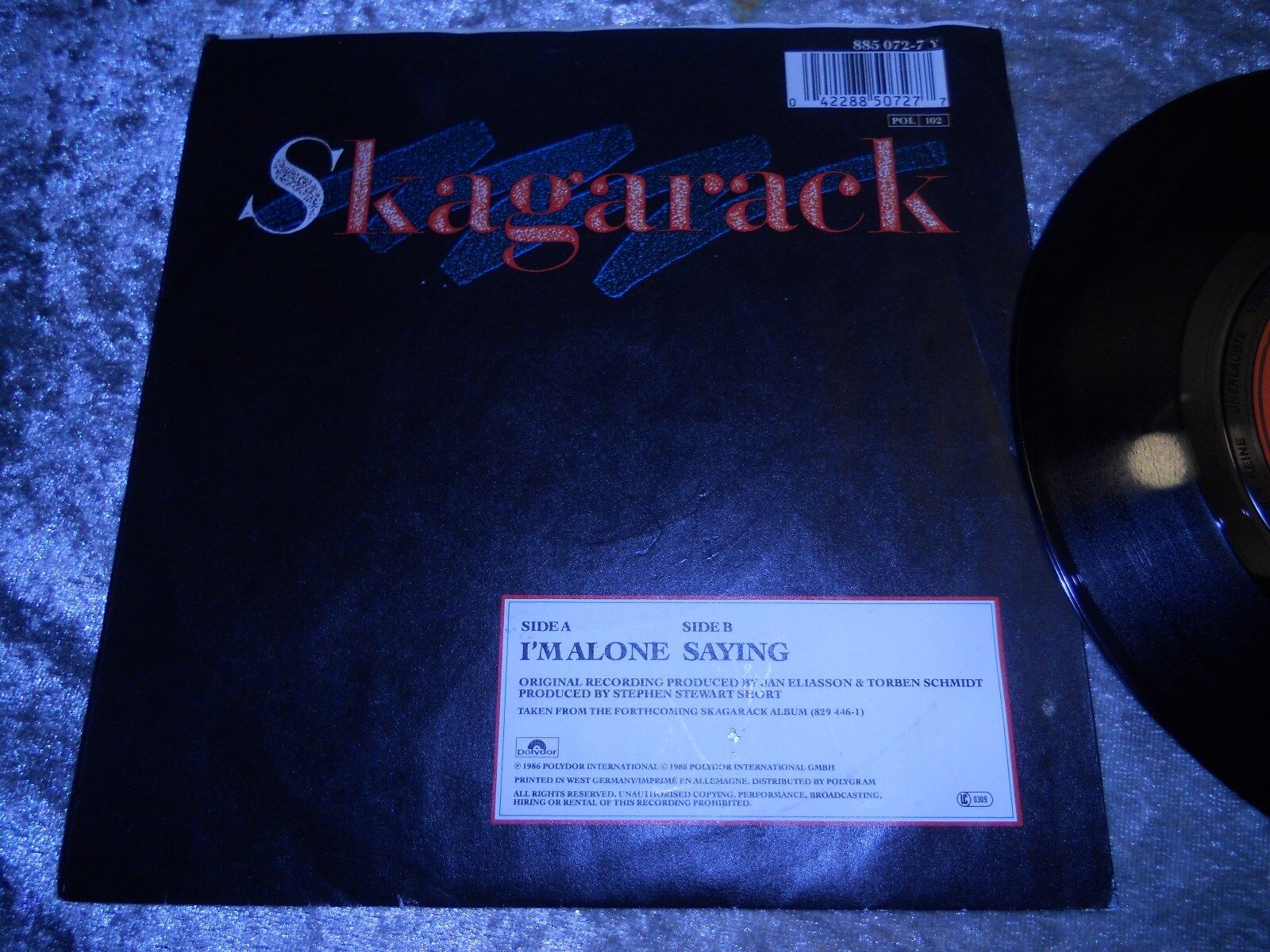 SKAGARACK "I´M ALONE / SAYING" WEST GERMAN 1968 ORIGINAL VINYL SINGLE POLYDOR DE