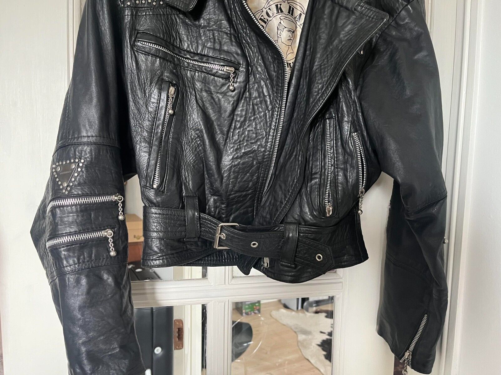 jacket leather women used retro