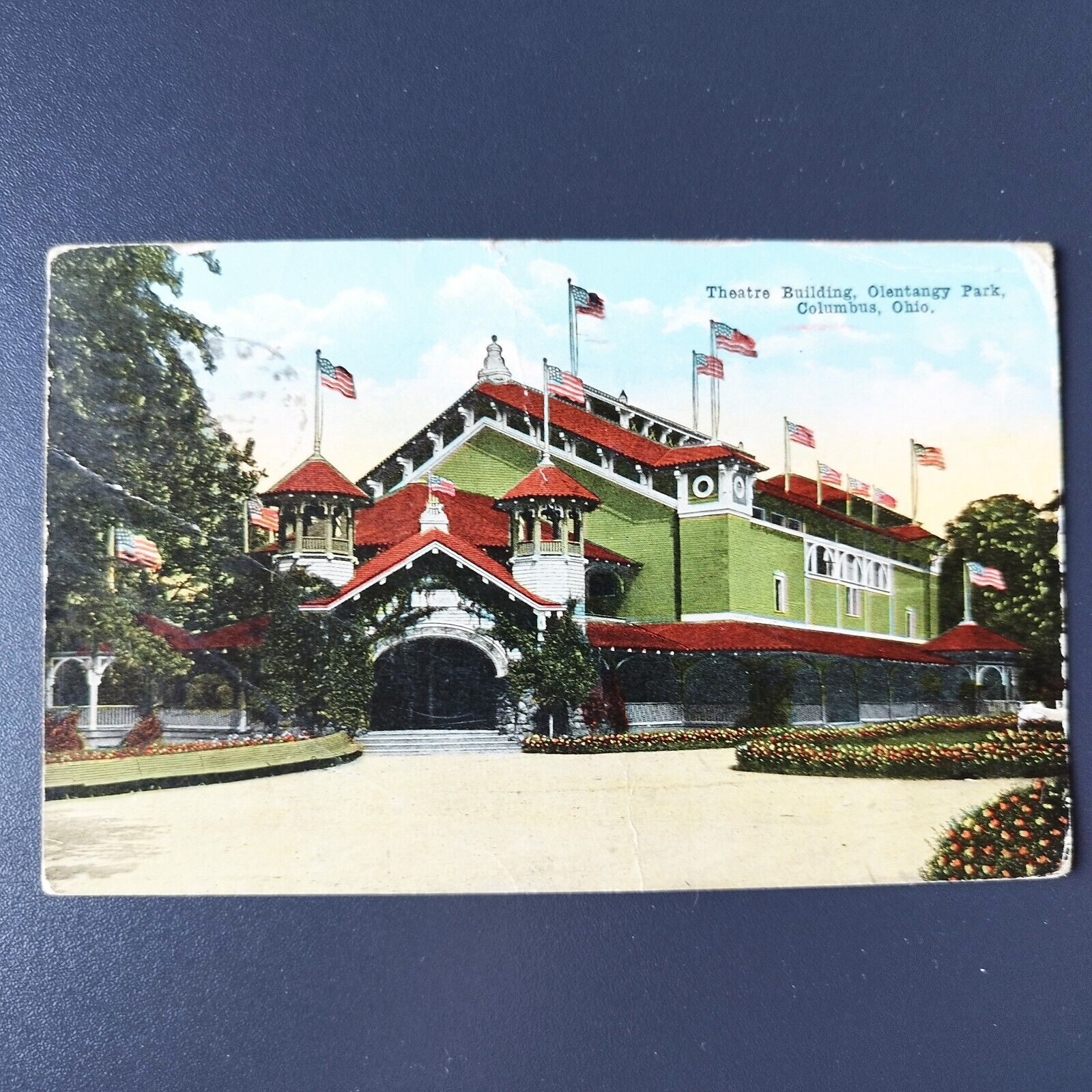 Ohio Columbus Theatre Building Olentangy Park  Posted in 1919