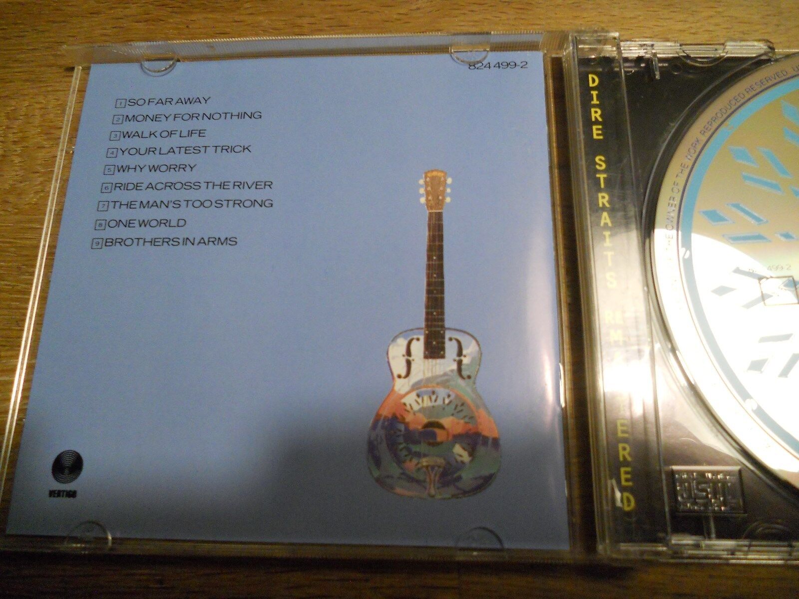 DIRE STRAITS "BROTHERS IN ARMS" 1985 CD 9 TRACKS VERTIGO RECORDS REMASTERED CD**