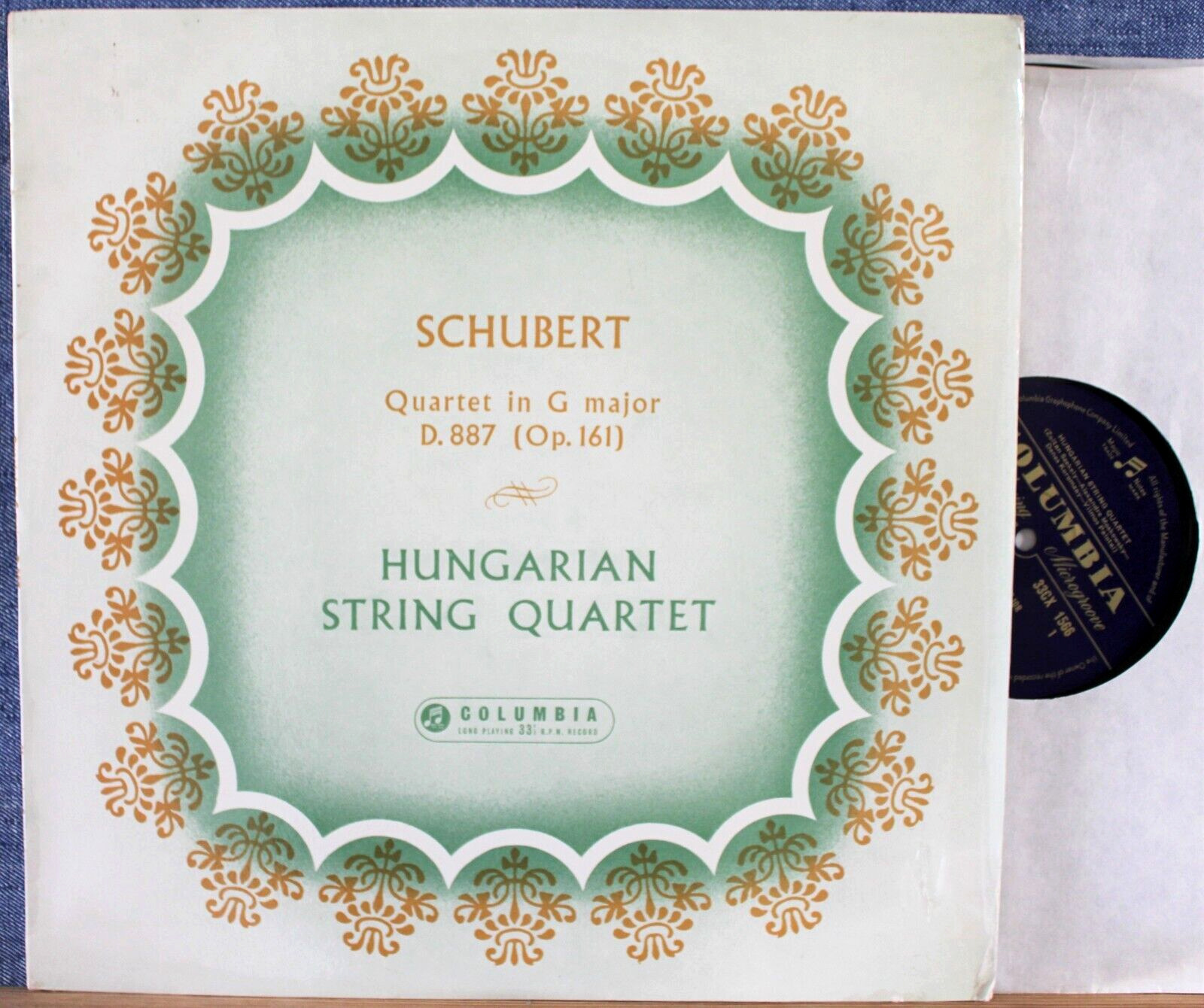 Hungarian SQ Schubert (Quartet op 161) Col 33CX 1566 NM