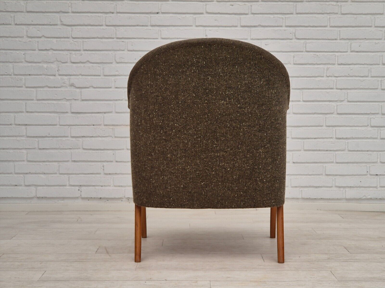 1960s Danish armchair furniture wool/cotton fabric teak wood