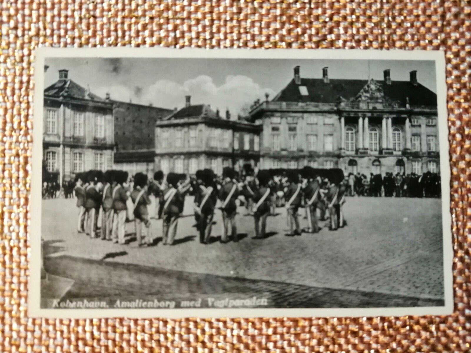 Vintage postcardDenmarkCopenhagenAmalienborg Changing of the guards1920s K2