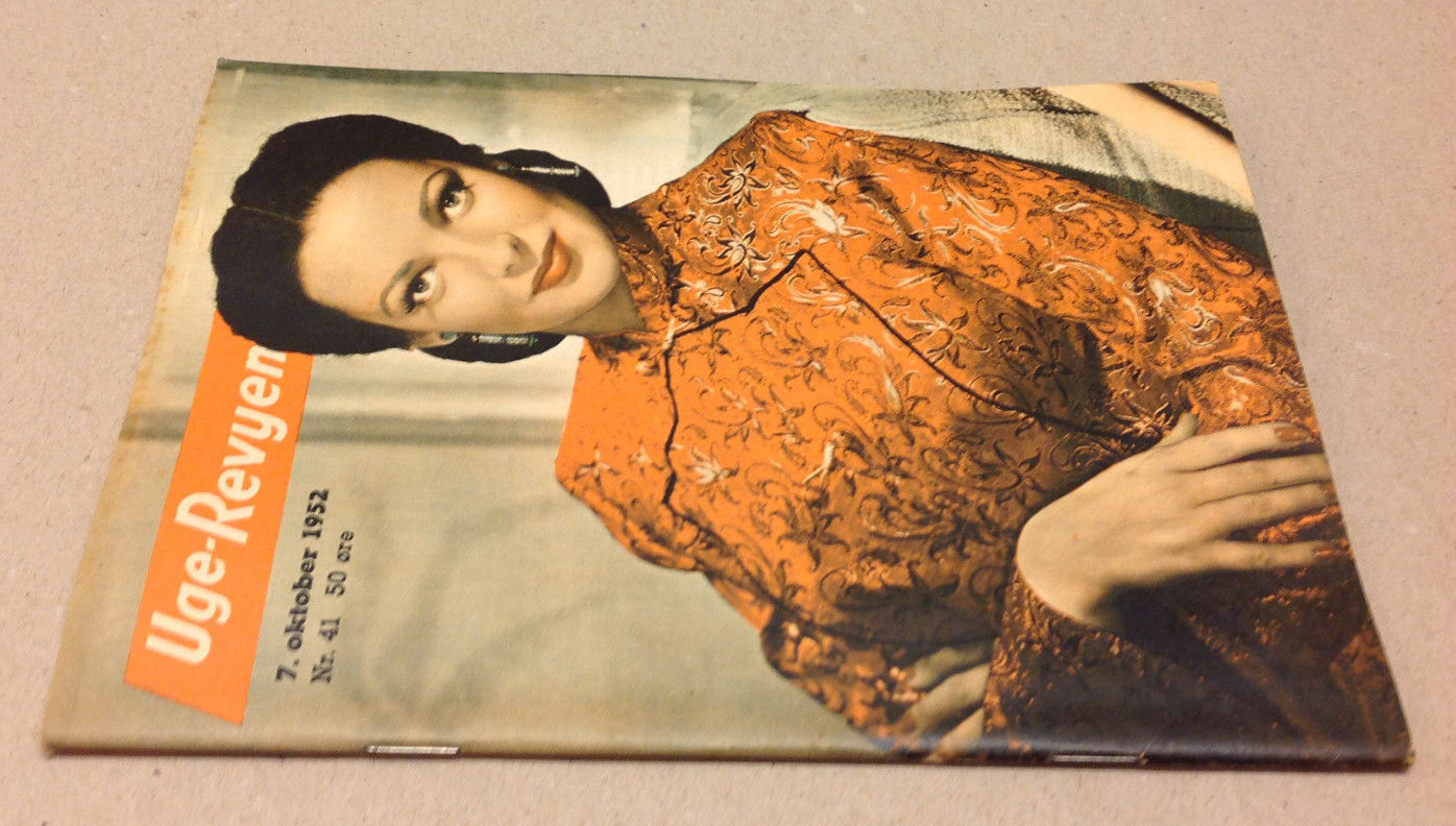 LINDA DARNELL FRONT COVER + TONI HARPER BACK COVER VINTAGE Danish Magazine 1952