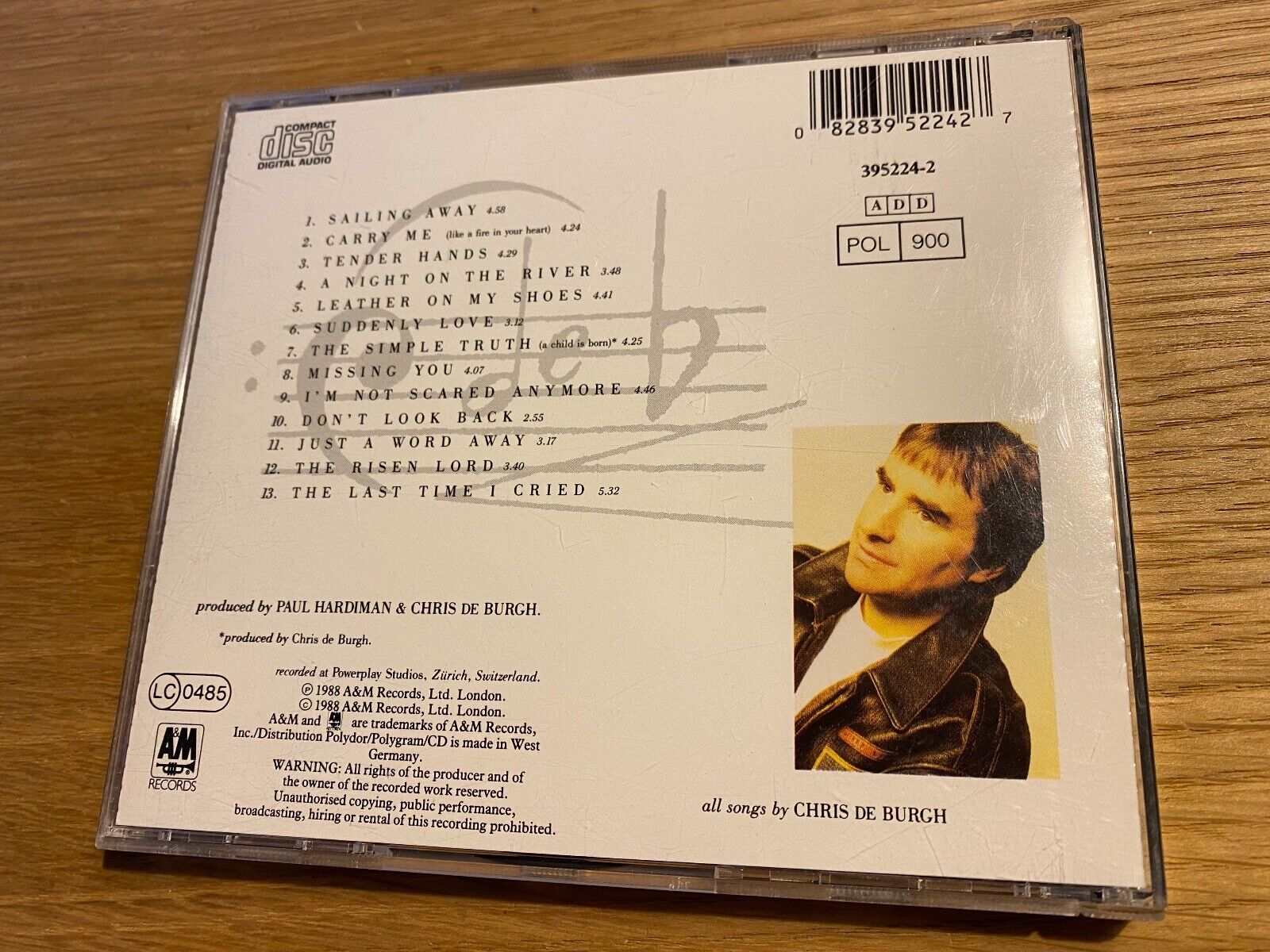 CHRIS DE BURGH "FLYING COLOURS" 1988 CD ALBUM 13 TRACK A  M RECORDS W GERMANY*