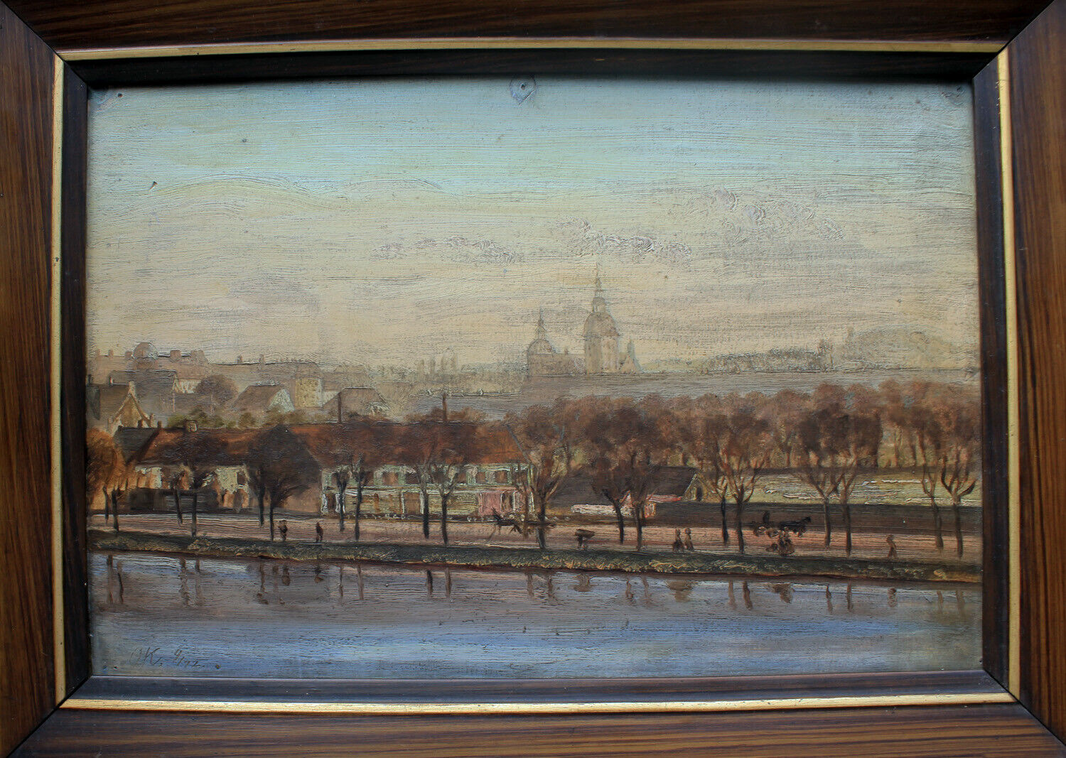 Olaf Krebs A view over Copenhagen towards castle Rosenborg September 1872