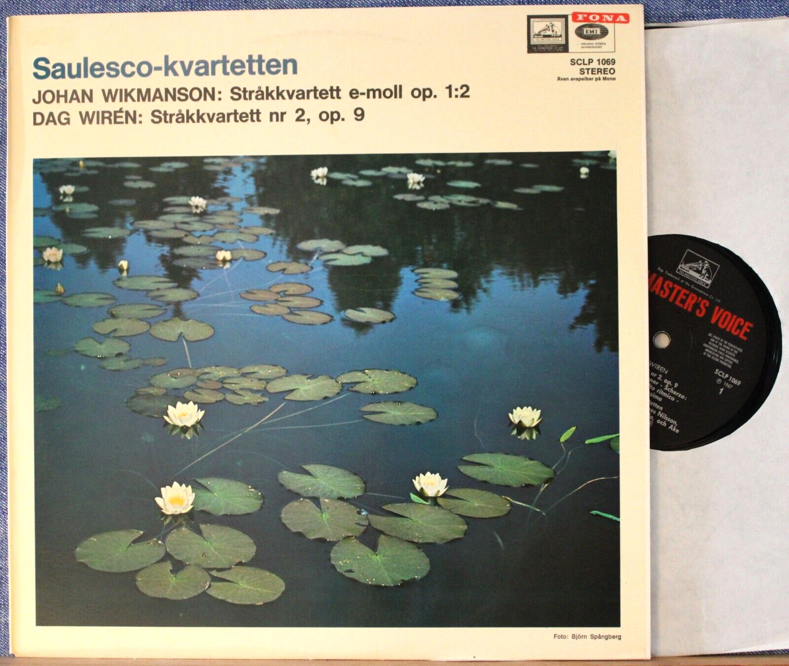 Saulesco SQ Wikmanson + Wirén (Quartets) EMI SCLP 1069 NM