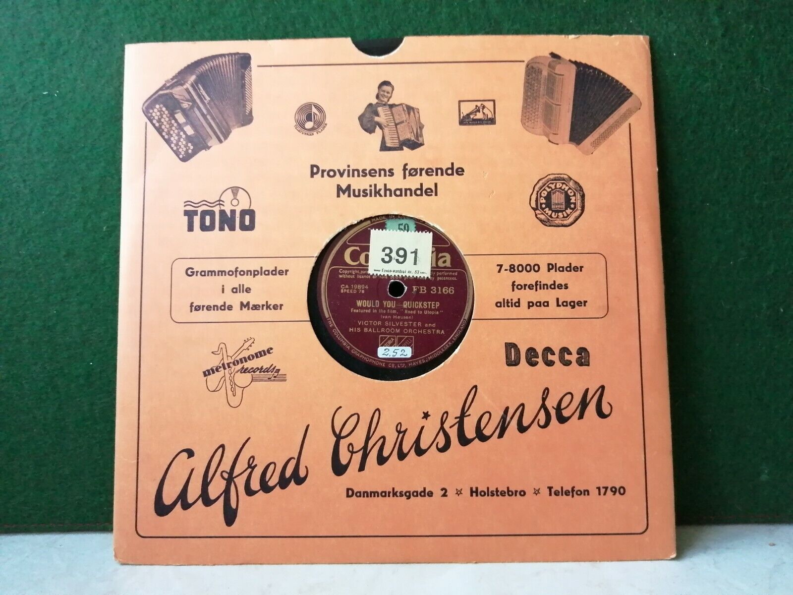 78 rpm shellacVICTOR SILVESTERWaltz Of Enchantment/Would You Columbia FB 3166