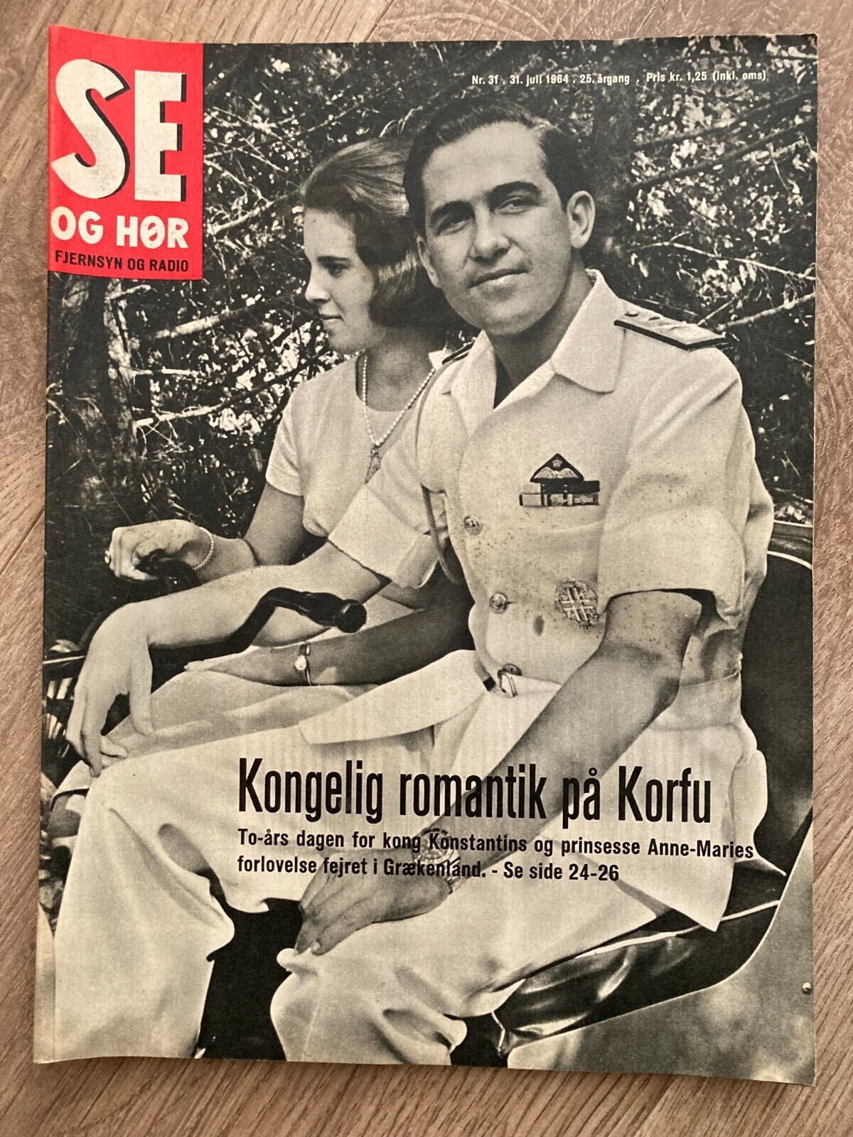 Greek King Constantine Queen Anne-Marie Wedding Danish Magazine 1964 Se og Hør