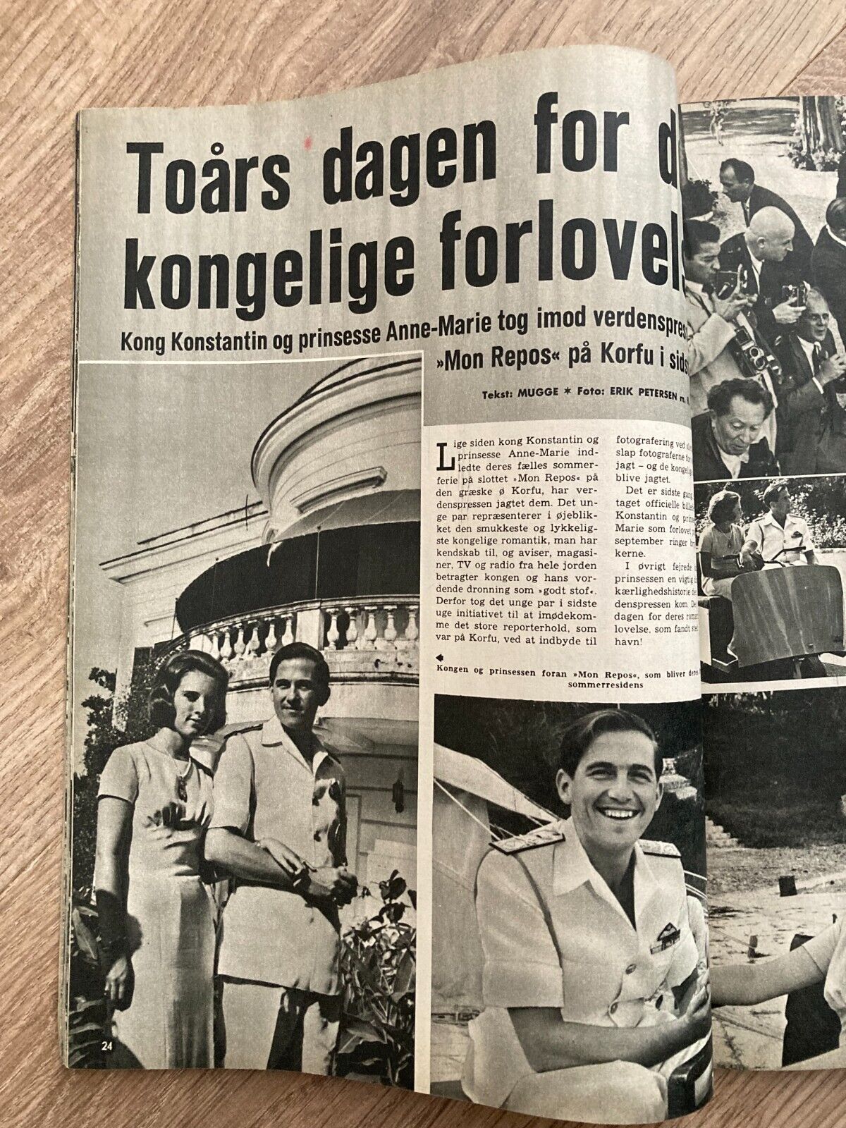 Greek King Constantine Queen Anne-Marie Wedding Danish Magazine 1964 Se og Hør