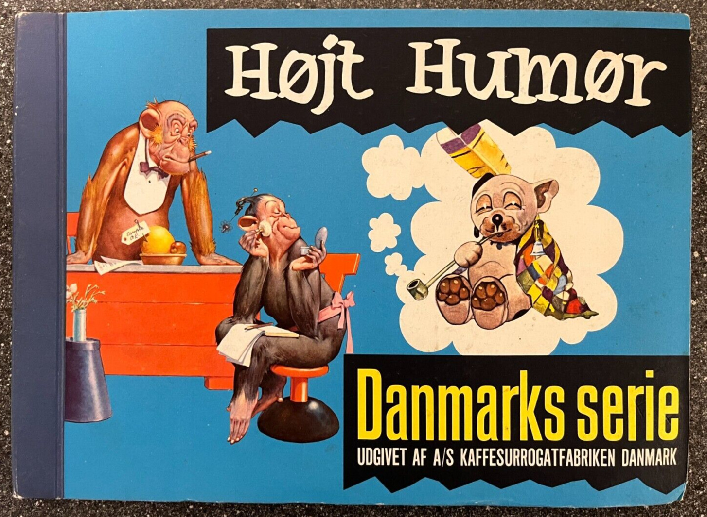 Complete Lawson Wood "Højt Humør" Danish Trading Card Album - 200 Cards - 1950s