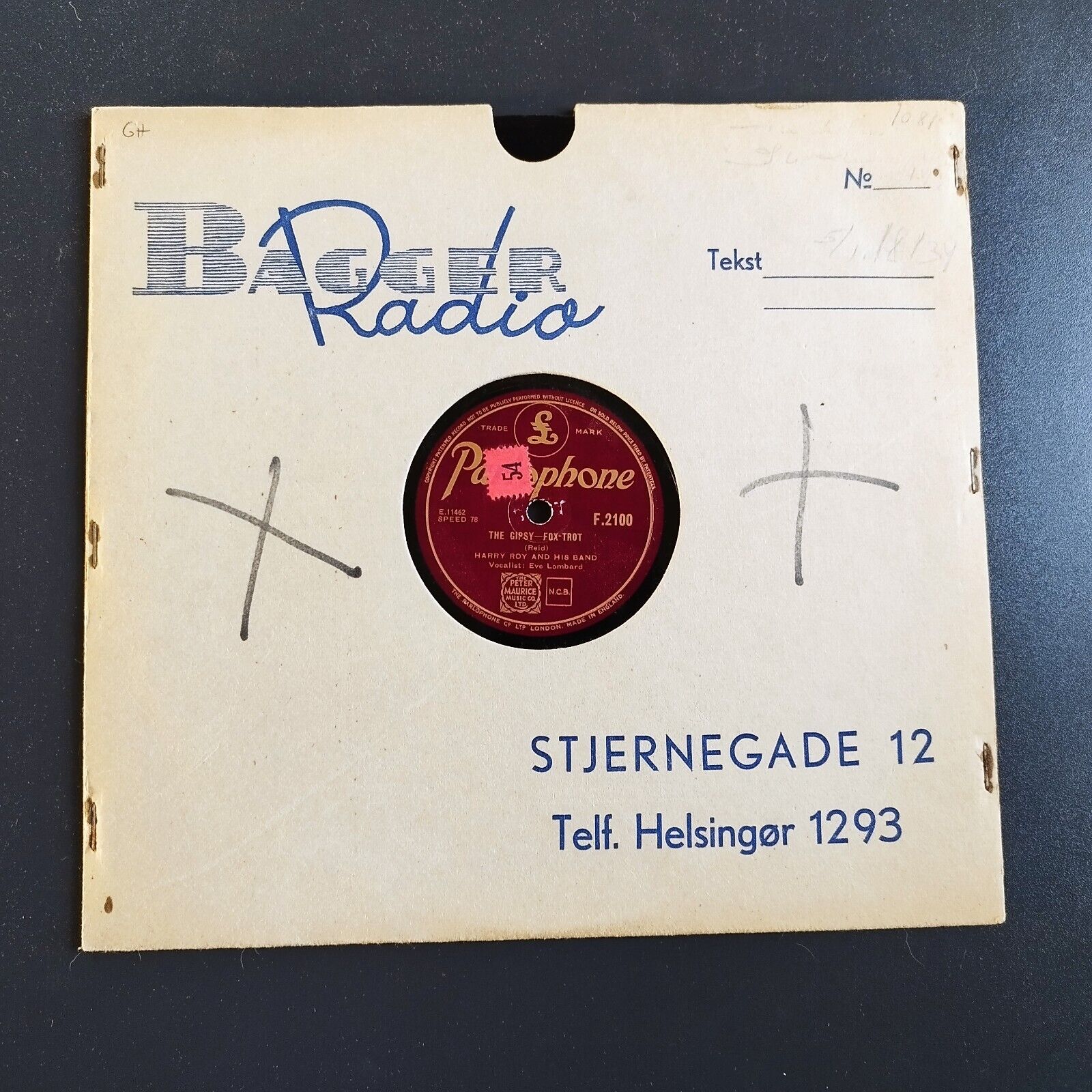 78 RPM  shellac HARRY ROY/EVE LONBARDThe Gipsy/Manana