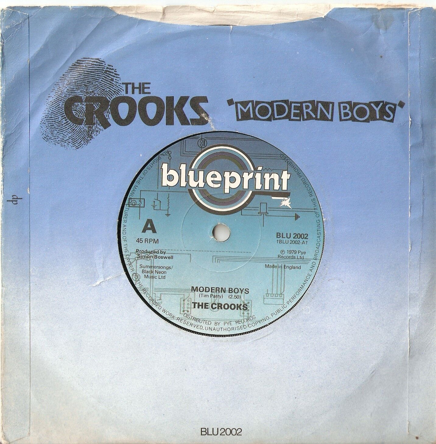 THE CROOKS MODERN BOYS  THE BEAT GOES ON 45+PS 1979 MOD REVIVAL THE JAM THE WHO