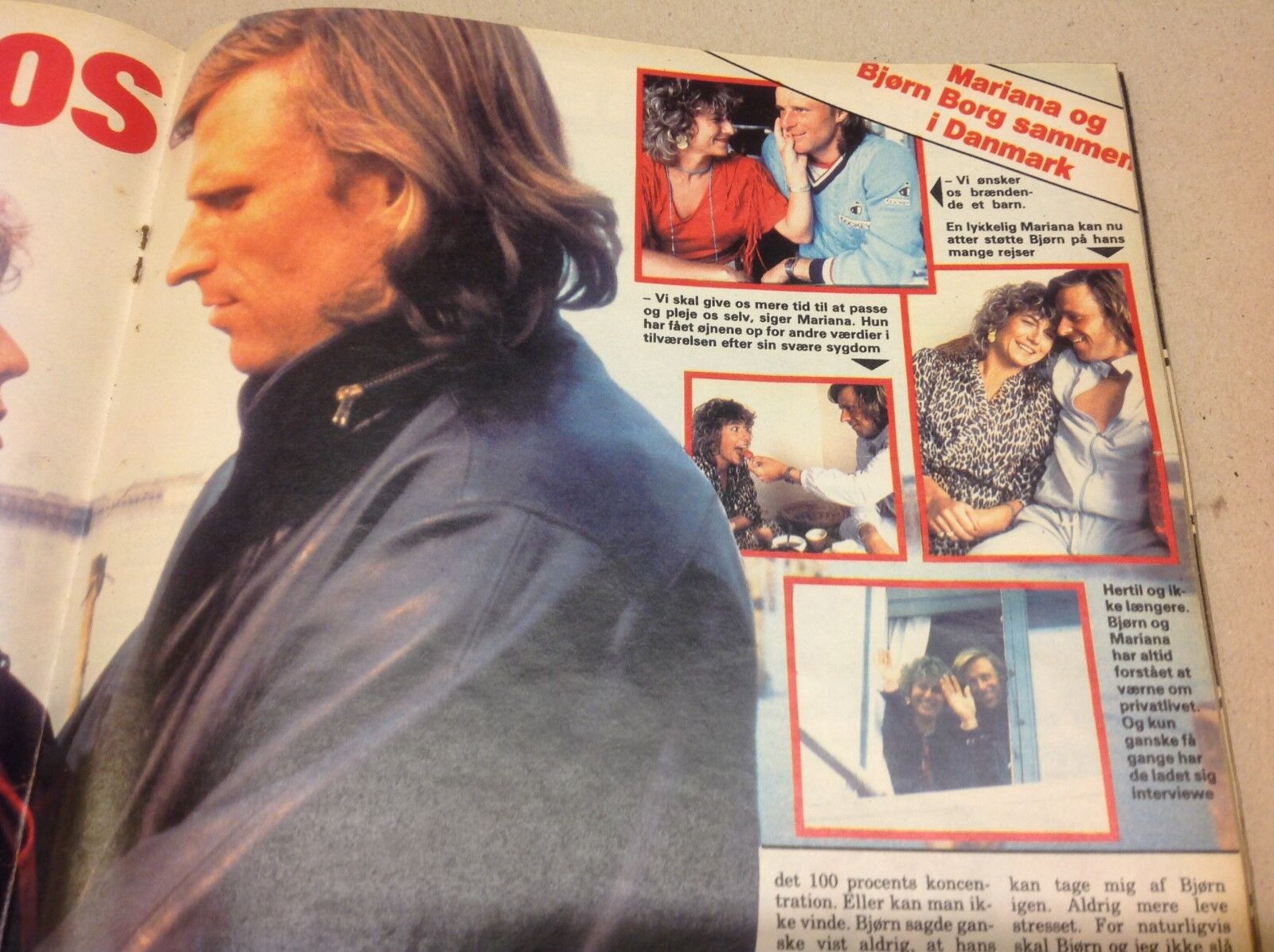 Bjorn Borg and Mariana + Sue Ellen Dollars Danish Magazine 1982 "Se og Hoer"