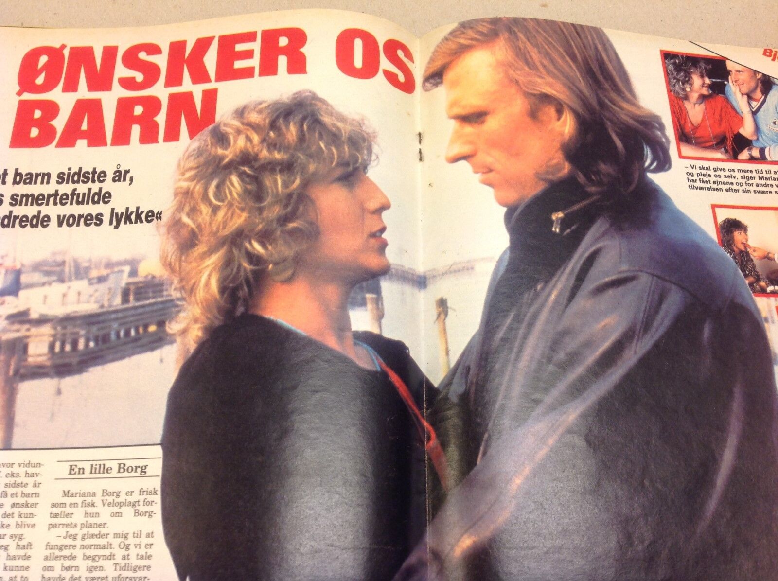 Bjorn Borg and Mariana + Sue Ellen Dollars Danish Magazine 1982 "Se og Hoer"