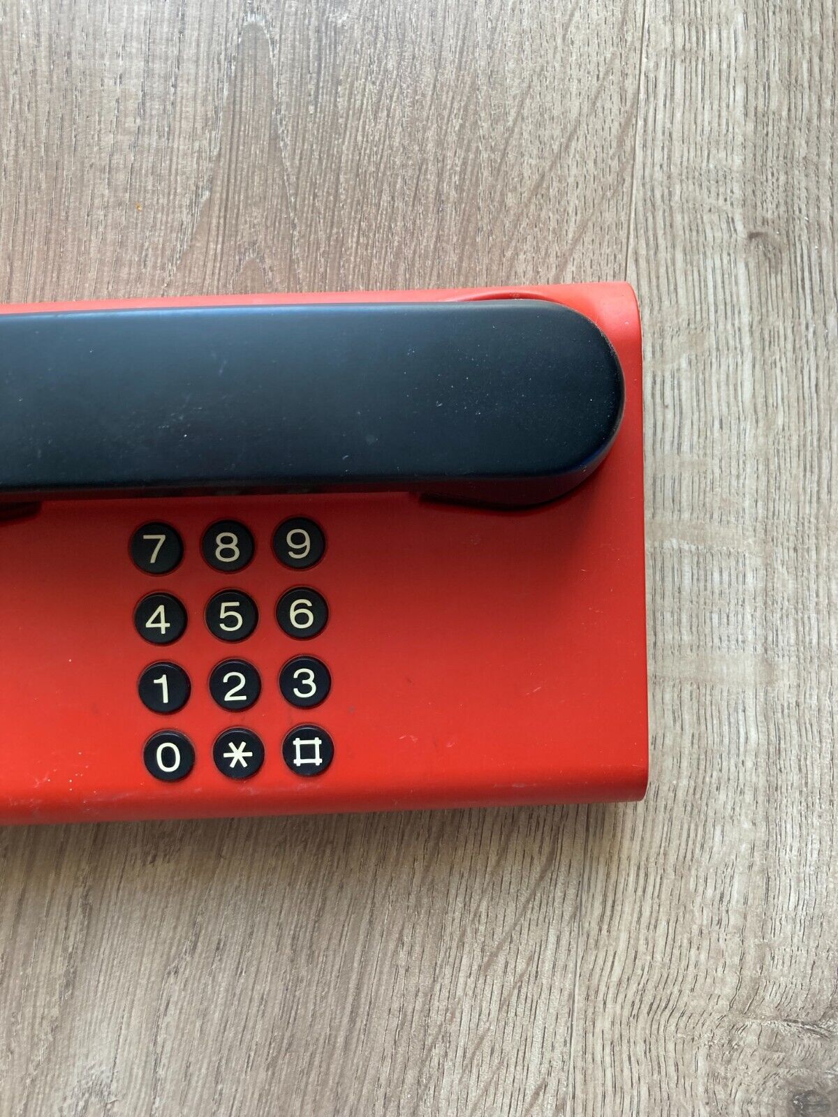 DanMark Retro Vintage Danish Design 1980s Red Desk Landline Phone