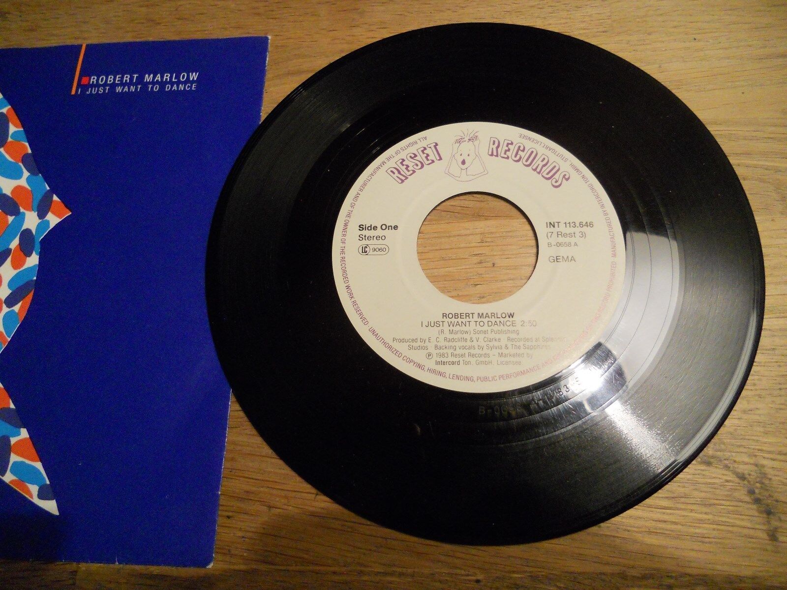 ROBERT MARLOW I JUST WANT TO DANCE 1983 RESET RECORDS WEST GERMANY *VINCE CLARKE