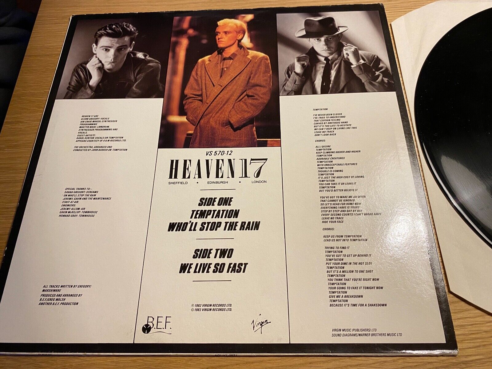 HEAVEN 17 "TEMPTATION" SPECIAL DANCE MIXES 1982 3 TRACKS UK PRESS VIRGIN BEF