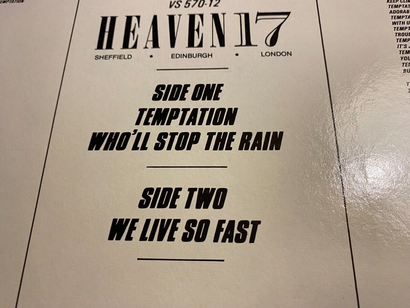 HEAVEN 17 "TEMPTATION" SPECIAL DANCE MIXES 1982 3 TRACKS UK PRESS VIRGIN BEF