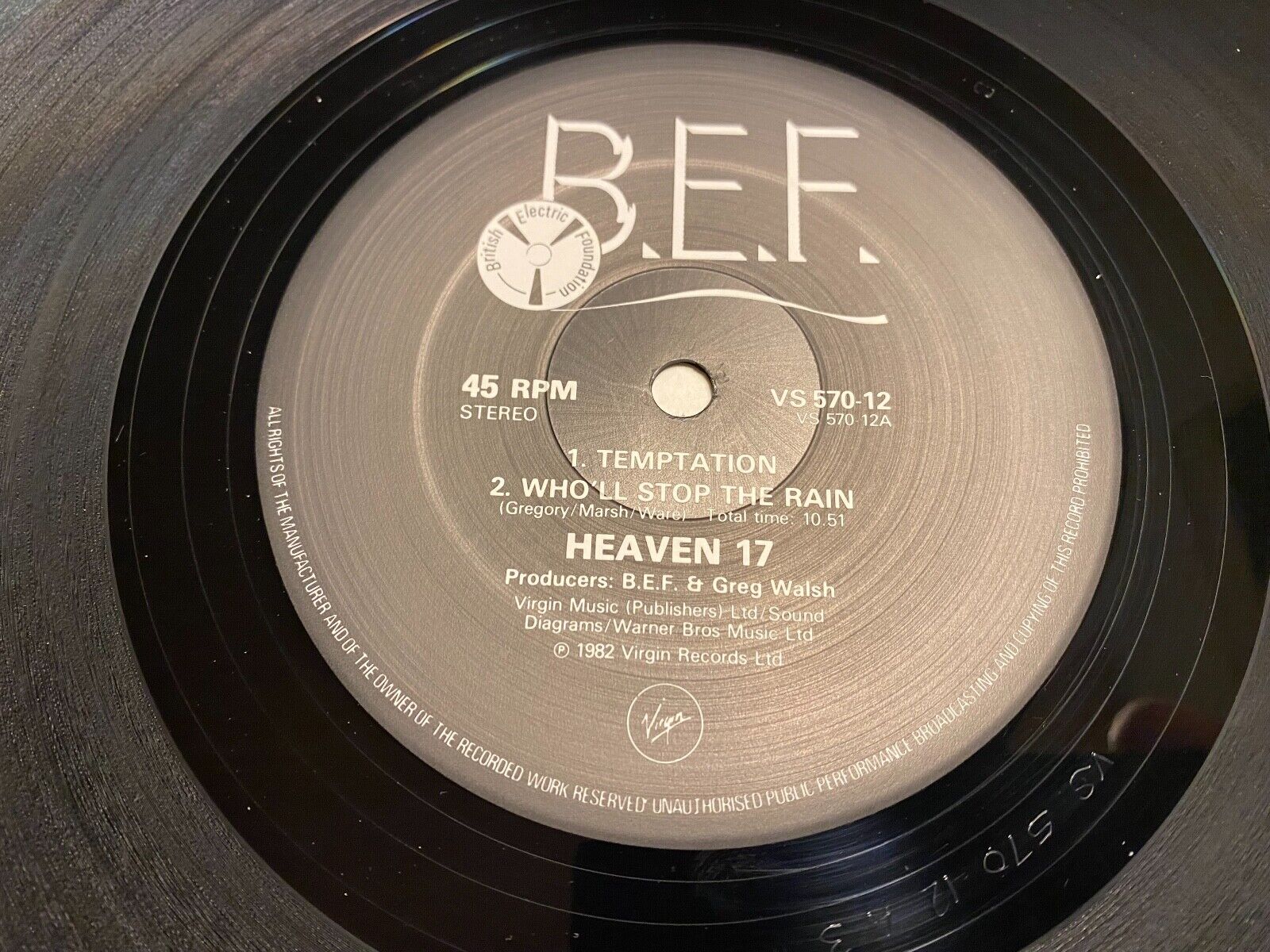 HEAVEN 17 "TEMPTATION" SPECIAL DANCE MIXES 1982 3 TRACKS UK PRESS VIRGIN BEF