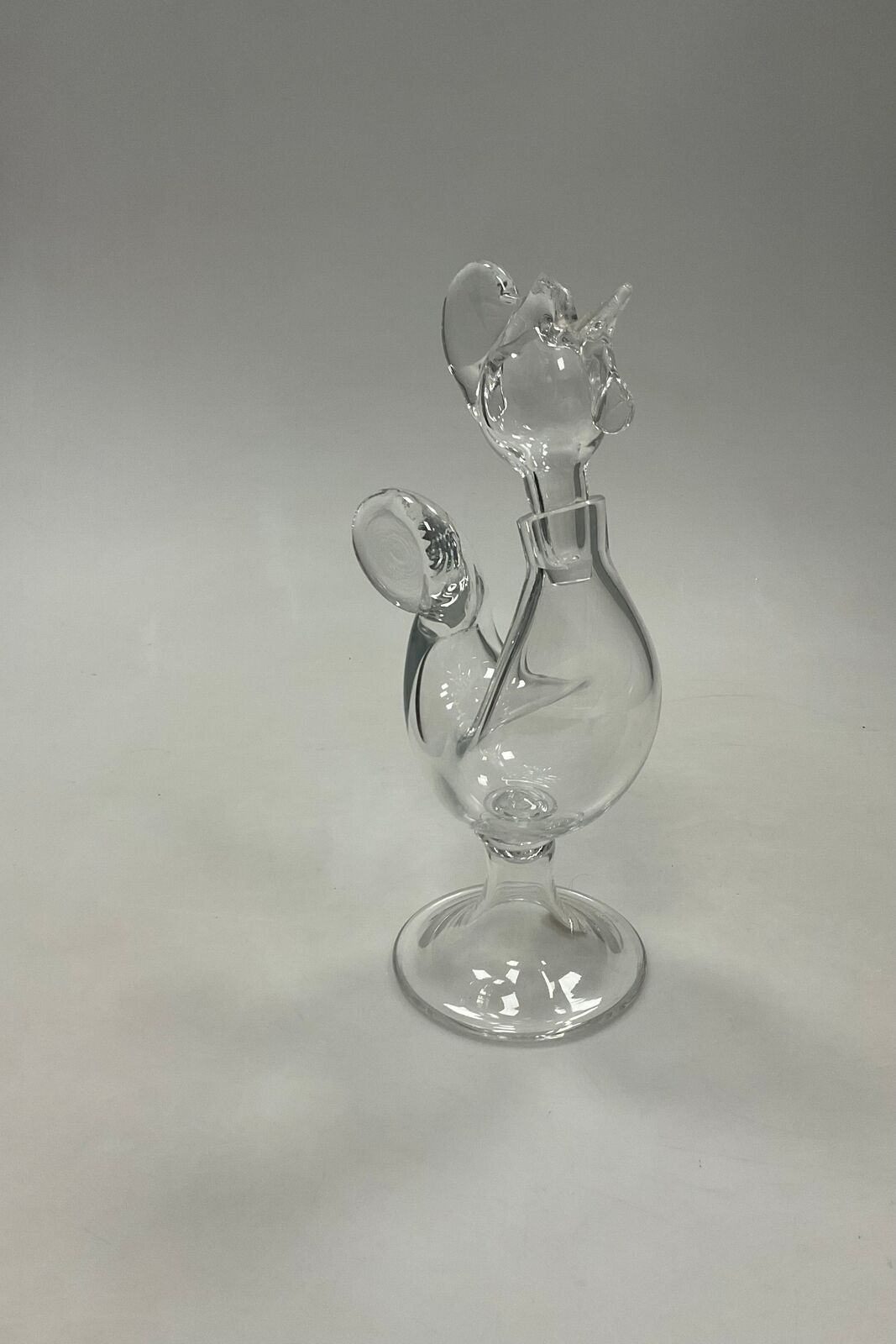 Holmegaard Glass Decanter shaped like a Rooster