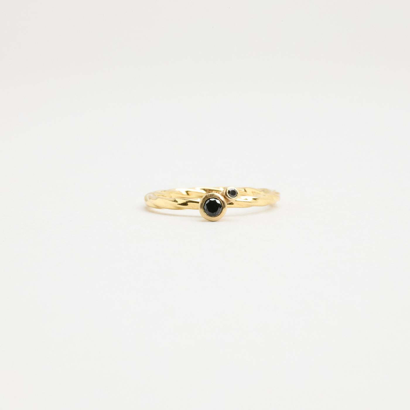 Ring with and zircon in 8K Gold size 6¾ - 7¼ | Vintage Solid Gold