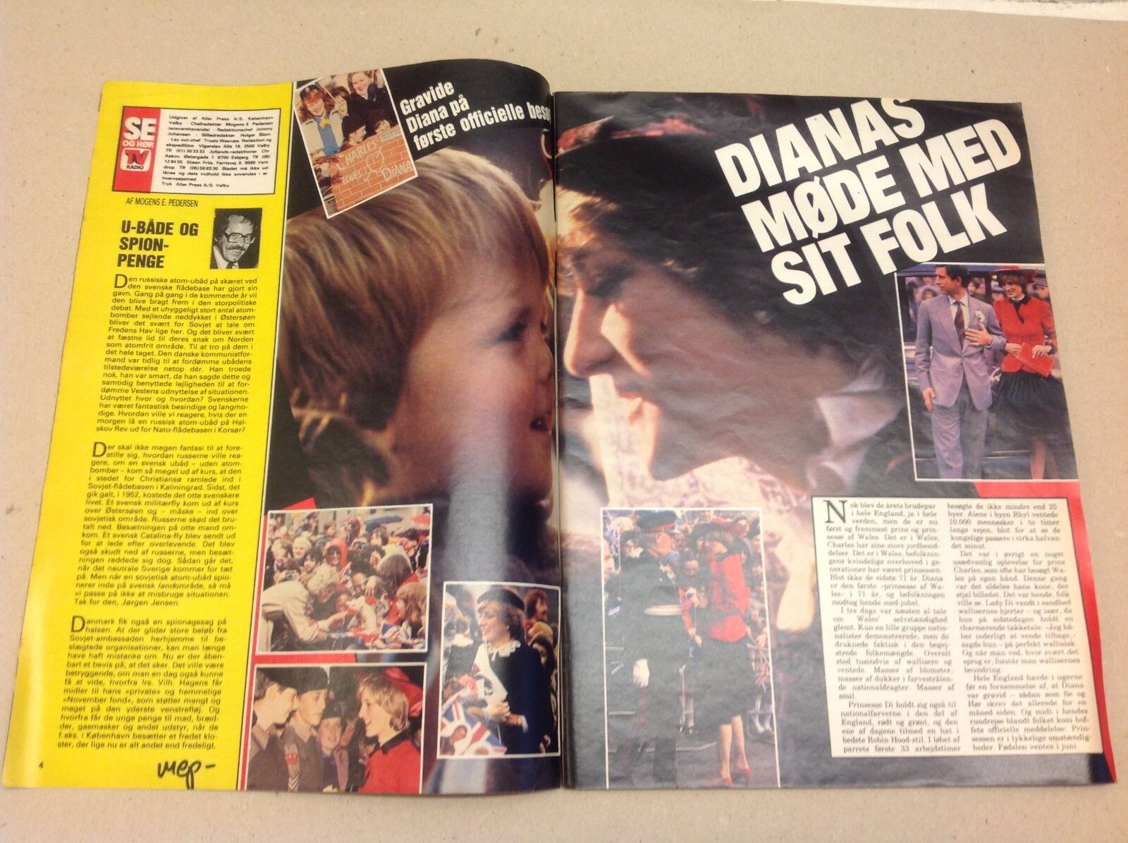 Princess Diana Lady Di Prince Charles Old Vtg Danish Magazine 1981 "Se og Hoer"