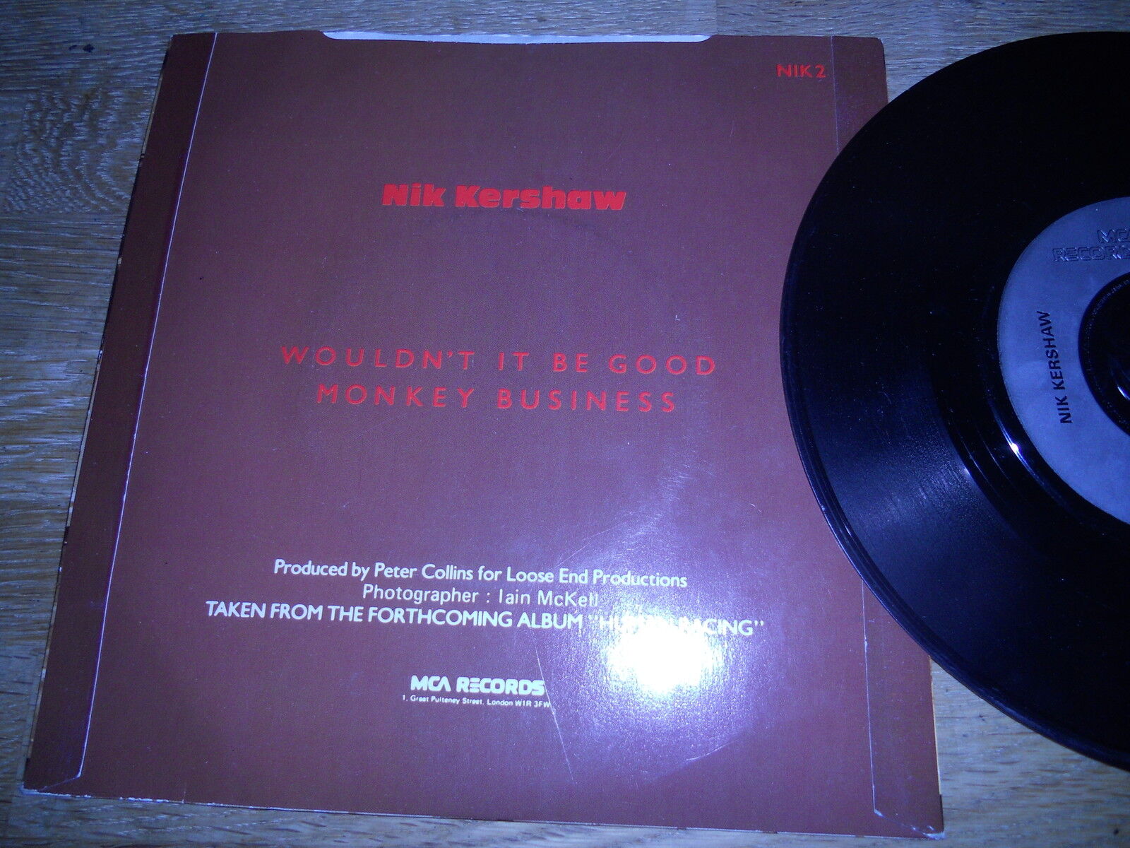 NIK KERSHAW WOULDNT IT BE GOOD / MONKEY BUSINESS 1984 UK EDITION MCA RECORDS OOP