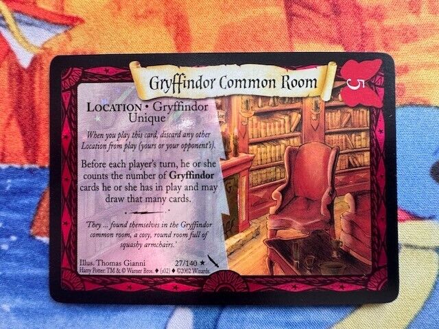 Harry Potter Gryffindor Common Room TCG Chamber Of Secrets COS WOTC Foil Holo #27