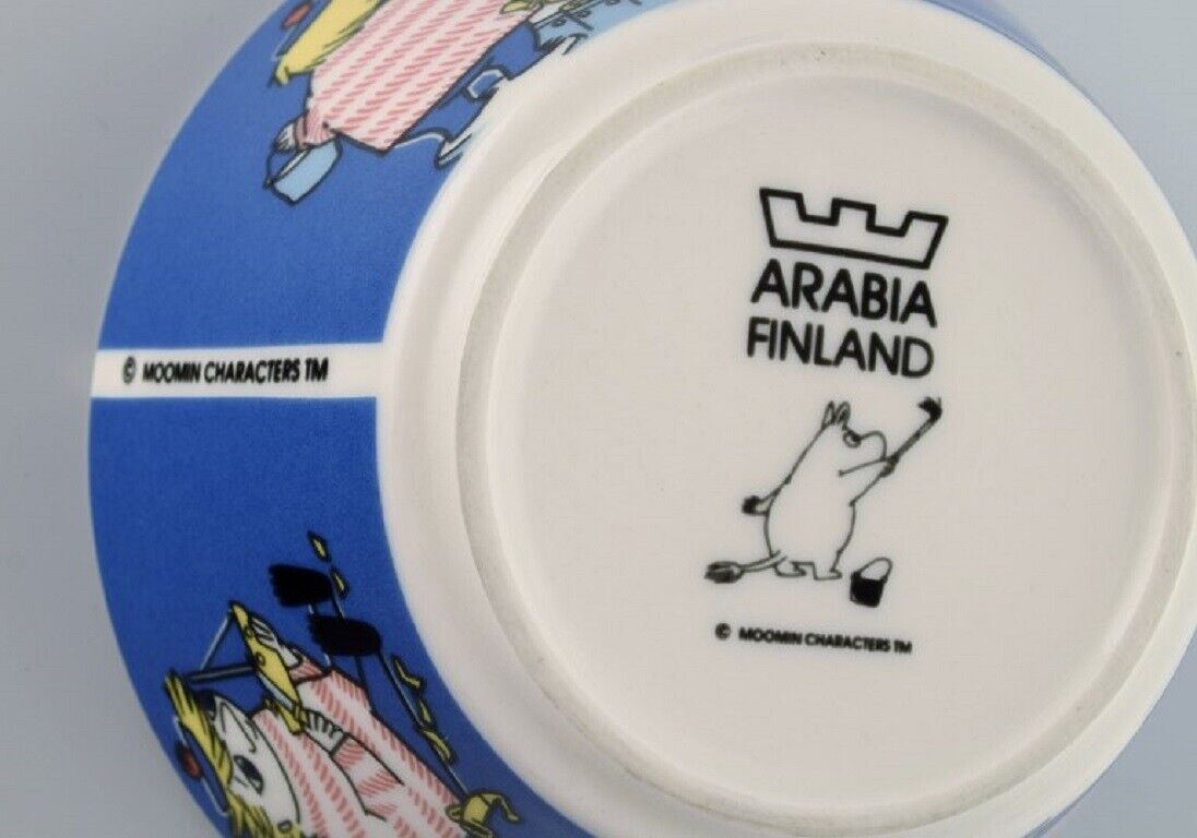 Arabia Finland Porcelain bowl and cup with motifs from "Moomin" Late 20th C