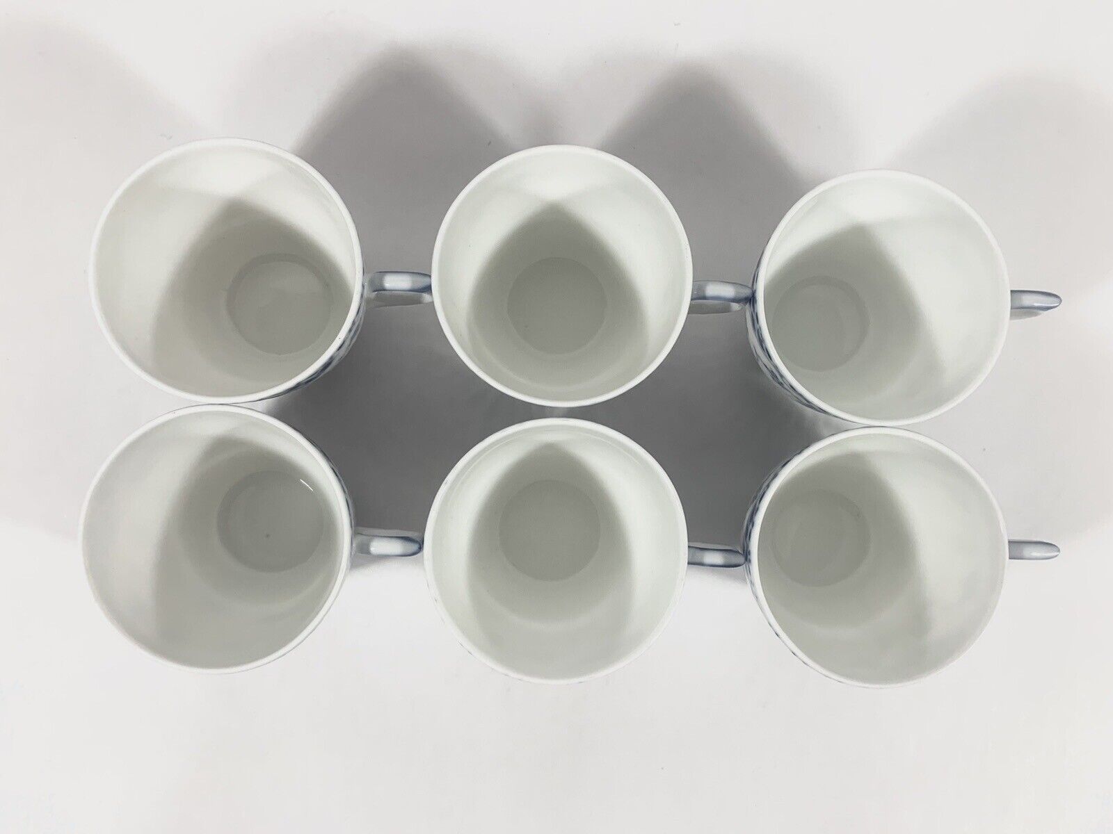 6x Royal Copenhagen Blue Fluted Half Lac 756 Coffee Cups  Saucers