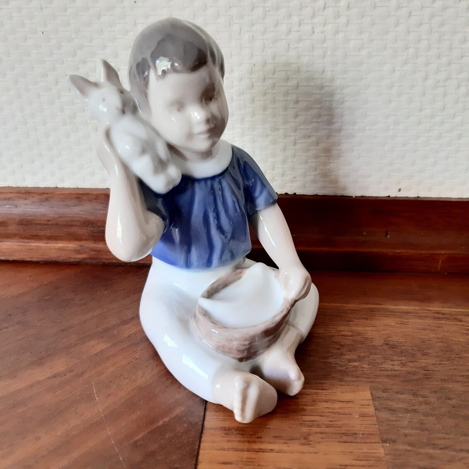 Child with Rabbit # 2319 by Bing & Grondahl - now Royal Copenhagen Factory FIRST