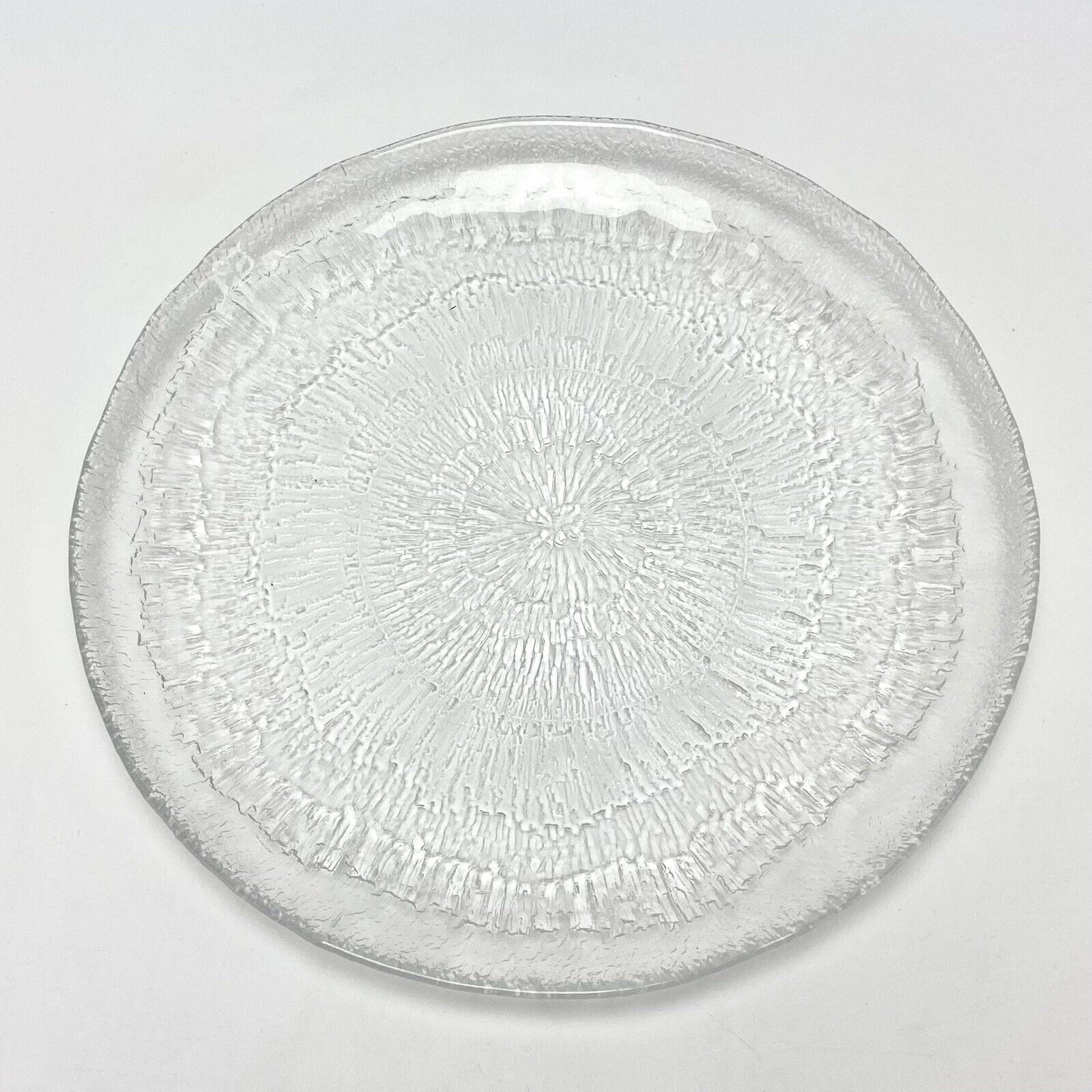 Vtg Iittala Finland Solaris Glass Dinner Plate Tapio Wirkkala Modern Design