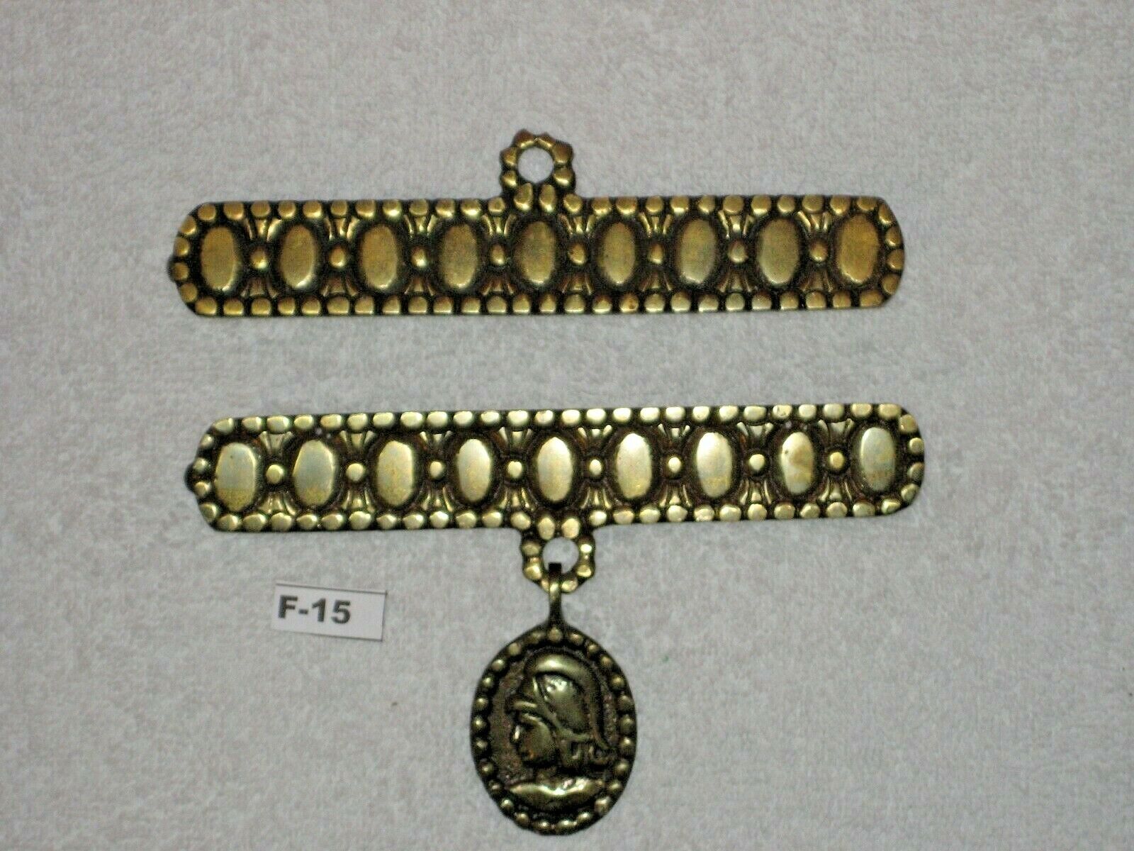 F-15 Antique Ornate Brass Bell Pull Hardware  5 " 130mm Klokkestreng Denmark