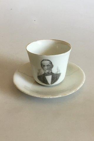 Bing  Grondahl 6 Coffee Cups with Portraits of Politicians