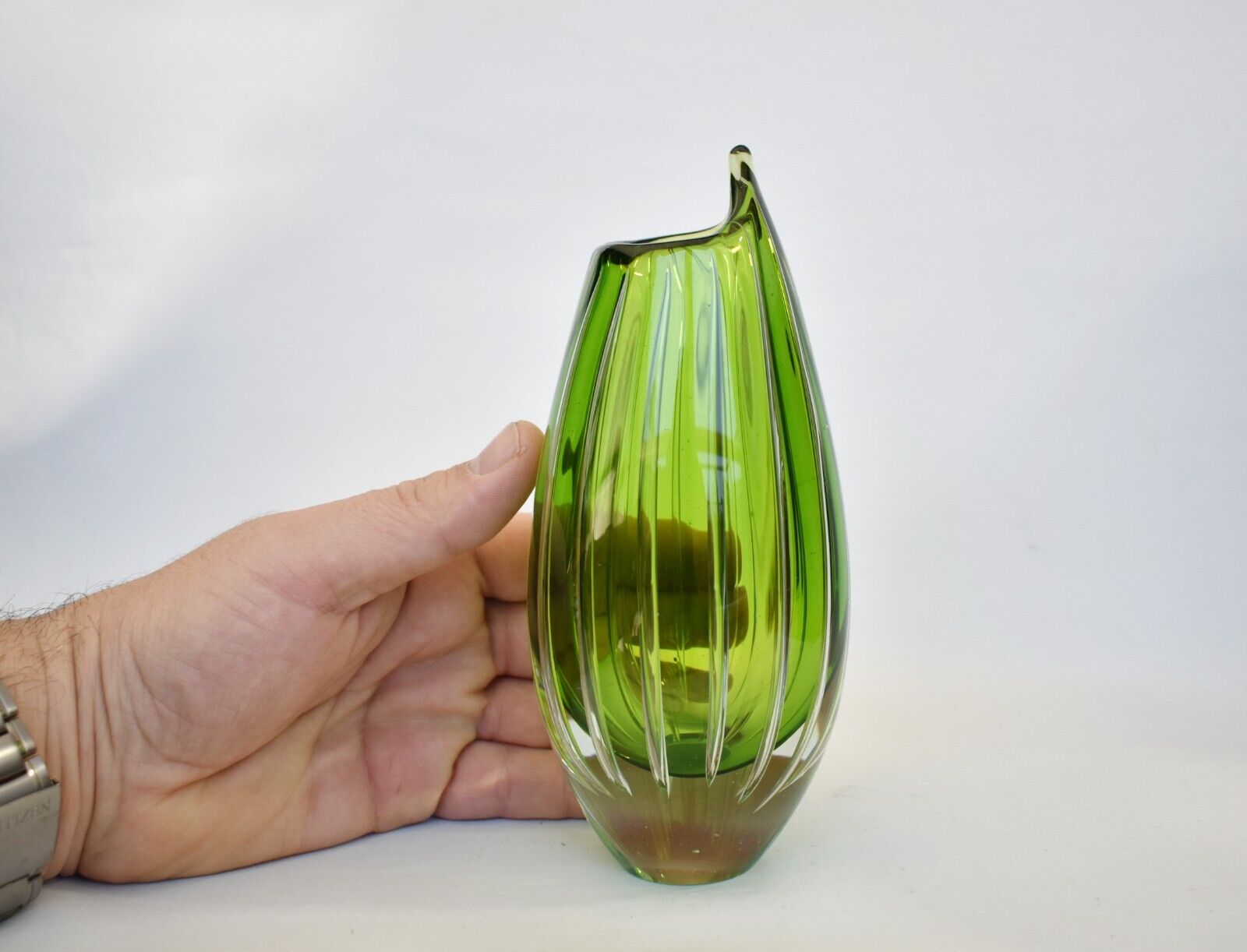 Vintage Armando Jacobino Kumela Oy Finland Art Glass Vase