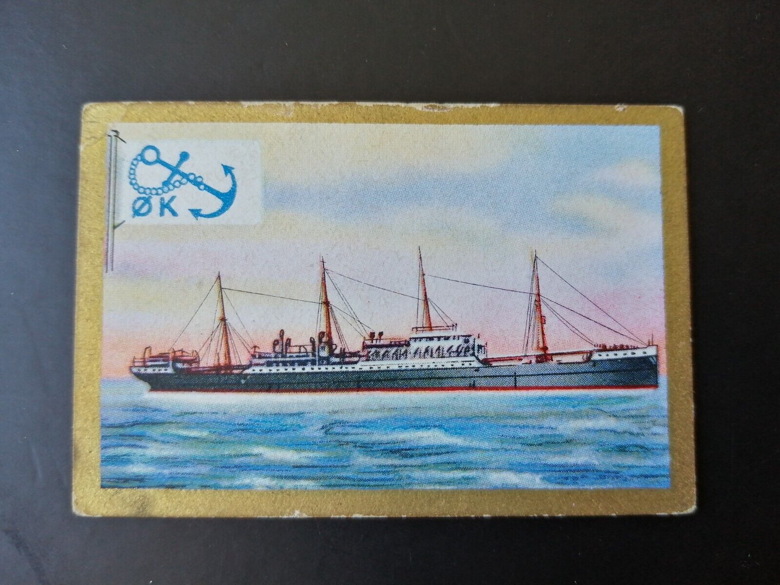 German SABA tobacco ship trading card 1931-33No 50 "Fionia" Denmark