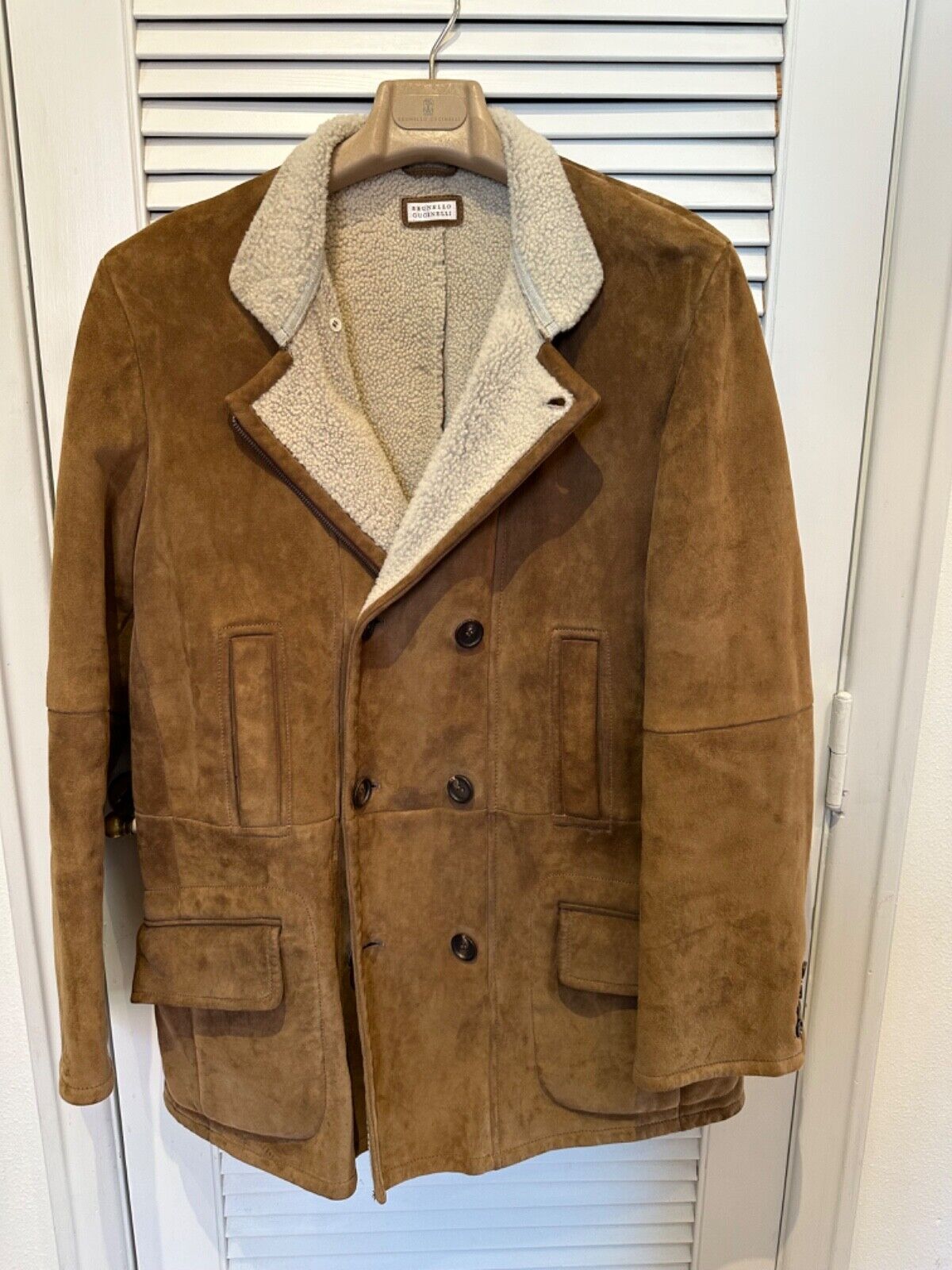 Shearling Coat Men Brunello Cookers