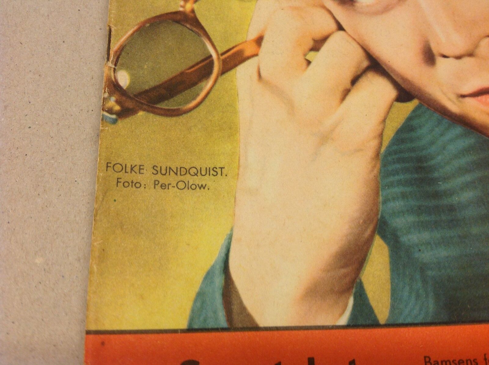 Folke Sundquist Sweden Front Cover Original Vintage Danish Magazine "Tempo" 1953