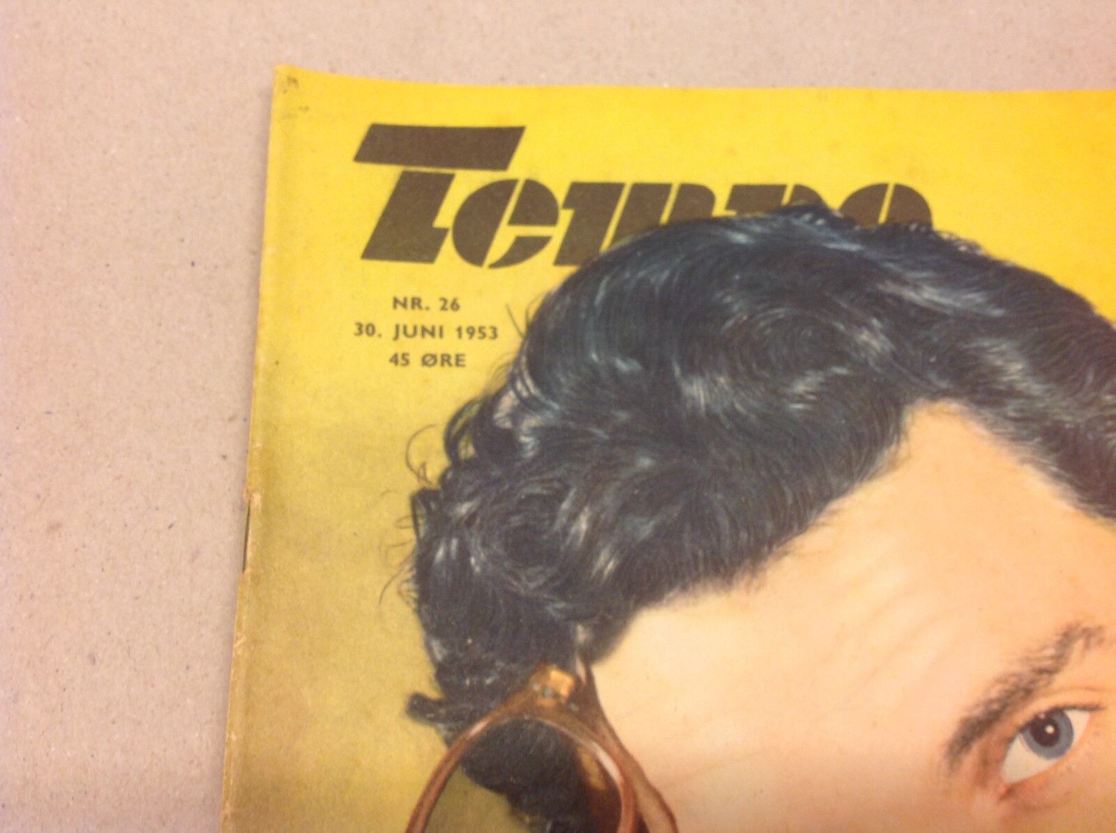 Folke Sundquist Sweden Front Cover Original Vintage Danish Magazine "Tempo" 1953