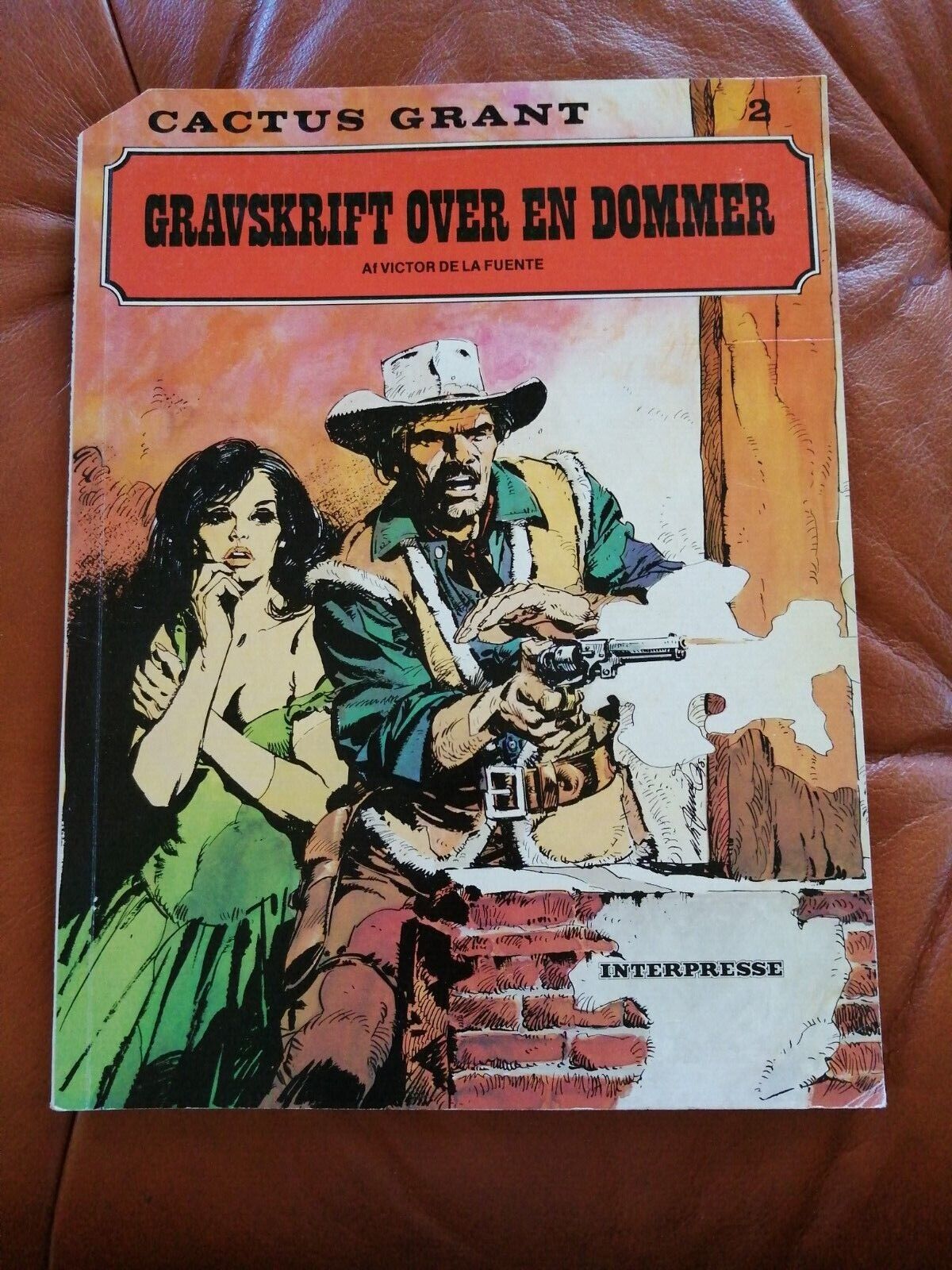 Danish comic book"Gravskrift over en dommer" Cactus GrantVictor de la Fuente